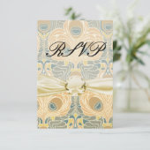 孔雀 アール・ヌーヴォー 出欠カード (スタンド正面)