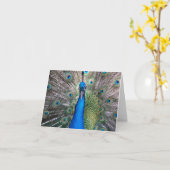 孔雀 カード (黄色い花)