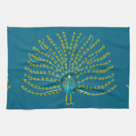 孔雀 キッチンタオル