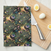 孔雀 キッチンタオル (四つ折り)