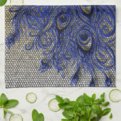 孔雀 キッチンタオル (折り畳み)