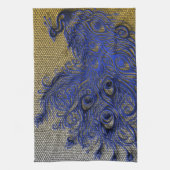 孔雀 キッチンタオル (縦)