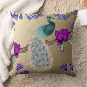 孔雀 クッション (ブランケット)
