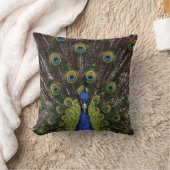 孔雀 クッション (ブランケット)