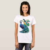 孔雀 – シャツに完璧なエレガンス Tシャツ (正面フル)