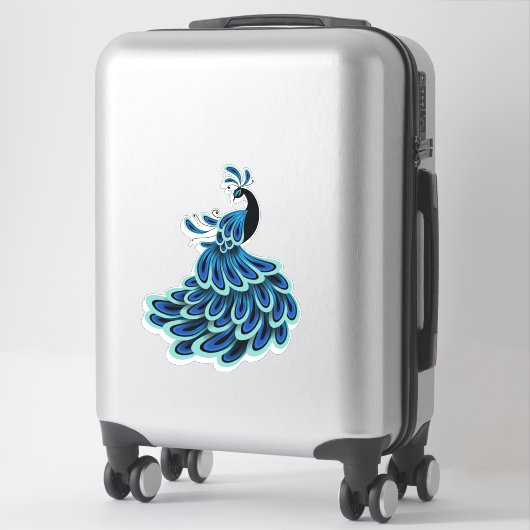 孔雀 シール (スーツケース)