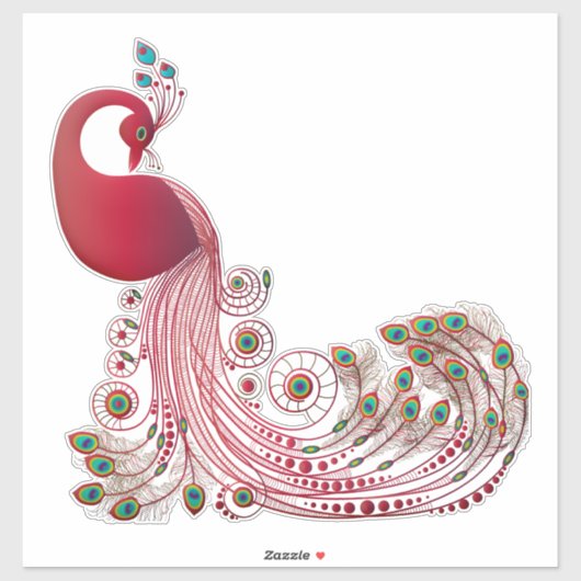 孔雀 シール (シート)