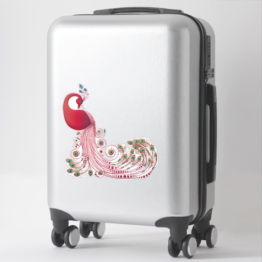 孔雀 シール (スーツケース)