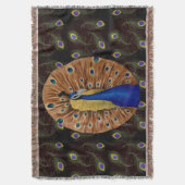 孔雀 スローブランケット (正面縦)