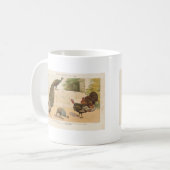 孔雀、トルコ、及びホロホロ鳥 コーヒーマグカップ (正面左)