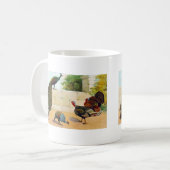 孔雀、トルコ、及びホロホロ鳥 コーヒーマグカップ (正面左)