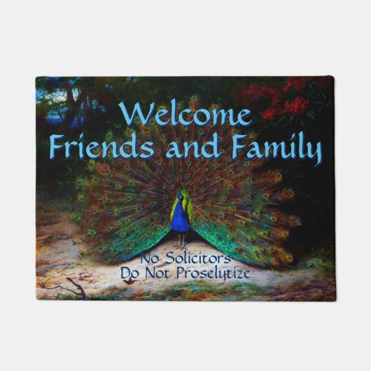 孔雀 ドアマット (正面)