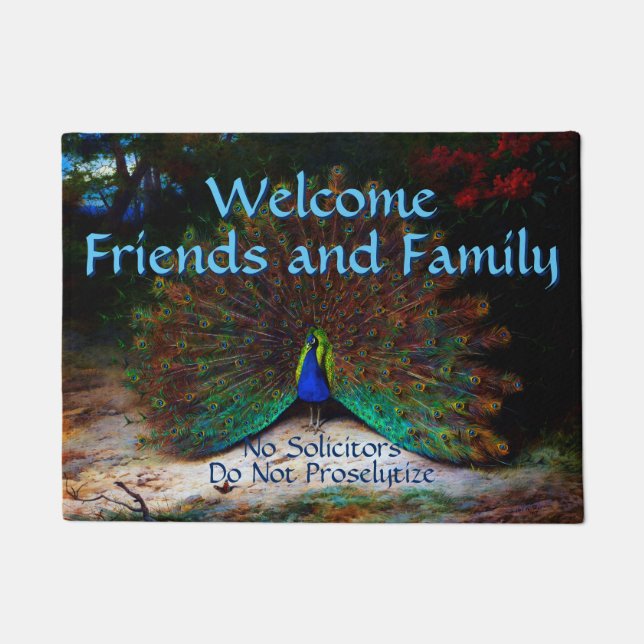 孔雀 ドアマット (正面)