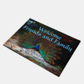 孔雀 ドアマット (アングル)