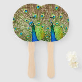 孔雀 ハンドファン (正面&裏面)