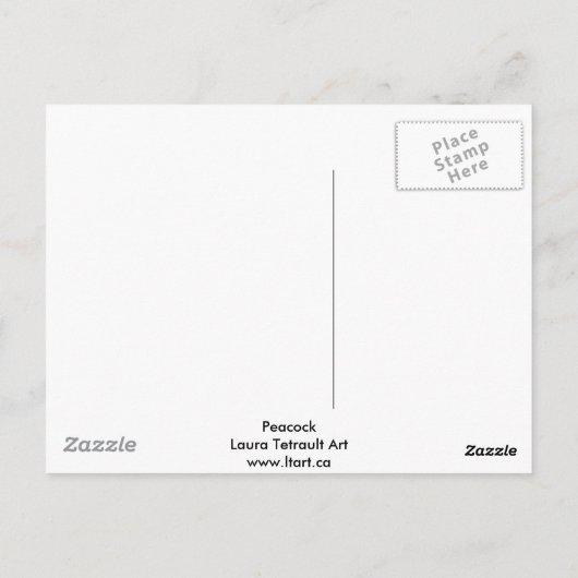 孔雀 ポストカード (裏面)