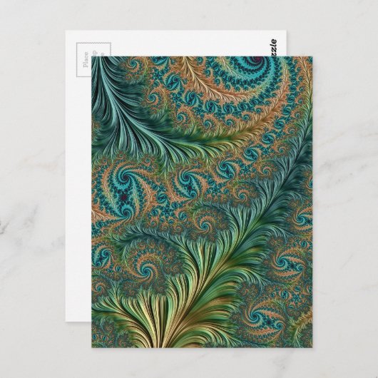 孔雀 ポストカード (正面/裏面)