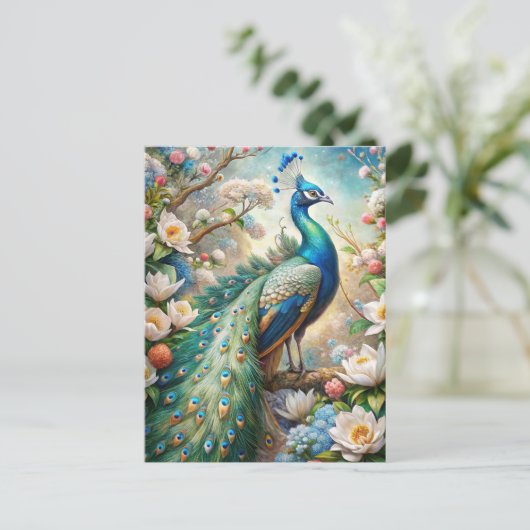 孔雀 ポストカード (スタンド正面)