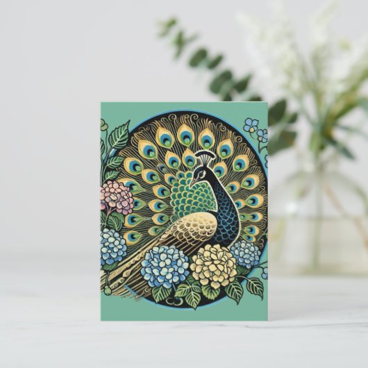 孔雀 ポストカード (スタンド正面)