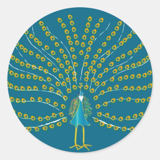 孔雀 ラウンドシール (正面)