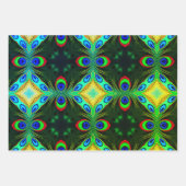 孔雀 ラッピングペーパーシート (正面2)