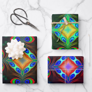 孔雀 ラッピングペーパーシート