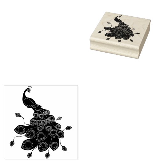 孔雀 ラバースタンプ (押印)