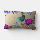 孔雀 ランバークッション (裏面)