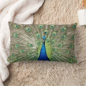 孔雀 ランバークッション (ブランケット)