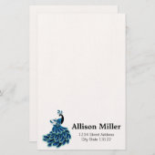 孔雀 便箋 (正面/裏面)