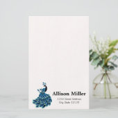 孔雀 便箋 (スタンド正面)