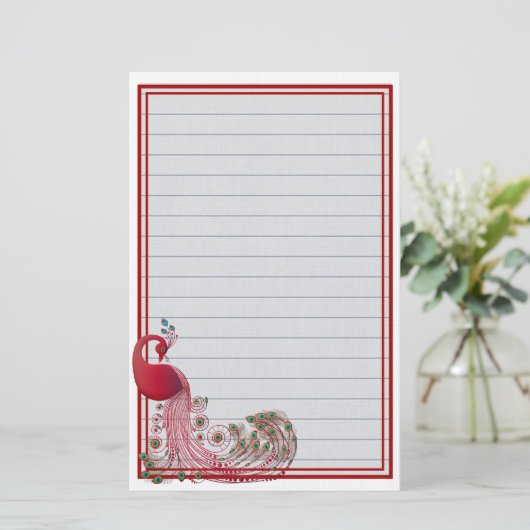 孔雀 便箋 (スタンド正面)