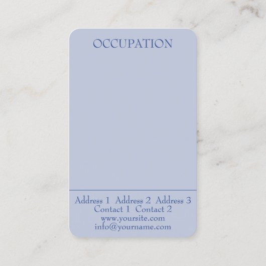 孔雀 – 名刺 (裏面)