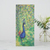 孔雀 – 平文グリーティングカード (スタンド正面)
