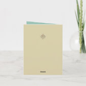 孔雀 – 折り畳みノートカード ノートカード (裏面)