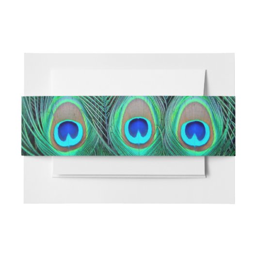 孔雀 招待状ベリーバンド (正面例)