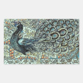 孔雀 長方形シール (正面)