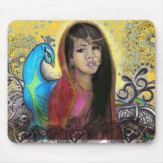 孔雀、mousepad マウスパッド (正面)