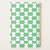 孔雀 Never Give Up 緑の幾何学模様 プランナー手帳 (裏面)