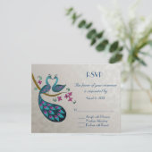 孔雀RSVPの銀 出欠カード (スタンド正面)