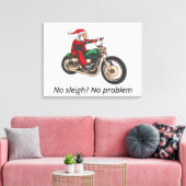 字幕を追加カスタマイズChristmas Santaバイクもしくは自転車に乗る人 キャンバスプリント (インサイチュ (リビング))