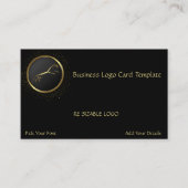 字形金ゴールドの馬のロゴ名刺 名刺 (正面)