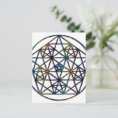 存在する聖なる幾何学の生命のフラクタル ポストカード (スタンド正面)