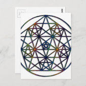 存在する聖なる幾何学の生命のフラクタル ポストカード (正面/裏面)