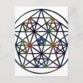 存在する聖なる幾何学の生命のフラクタル ポストカード (正面)