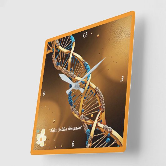 「存在の本質」 スクエア壁時計 (傾斜)