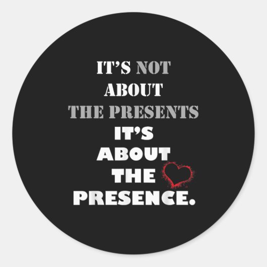 存在やる気を起こさせるプレゼント感動的Q ラウンドシール (正面)