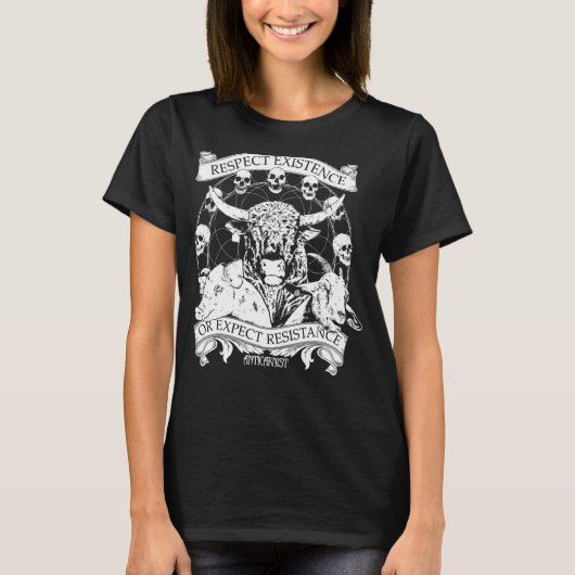 存在を尊重するか、抵抗を期待する Tシャツ (正面)