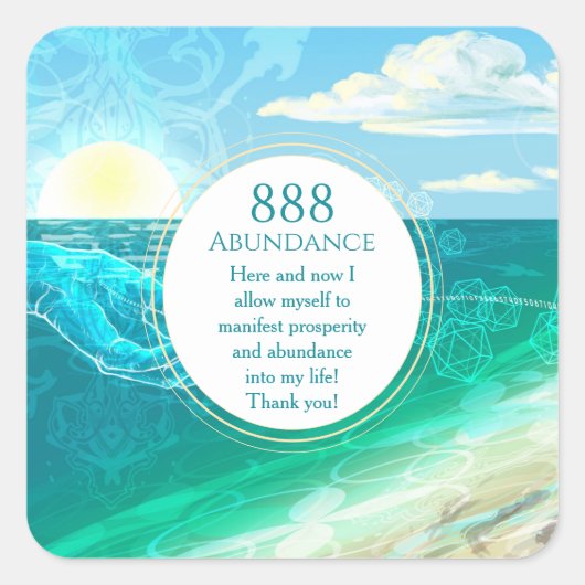 存在発現888天使の数 スクエアシール (正面)