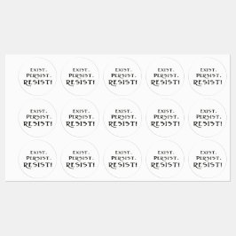 存在。持続。抵抗しろ! ラベル